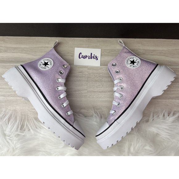 Converse Other - Converse Chuck Lugged Lift Sneakers Hi Glitter Synthetic Shoes W6.5 / Kids 4.5